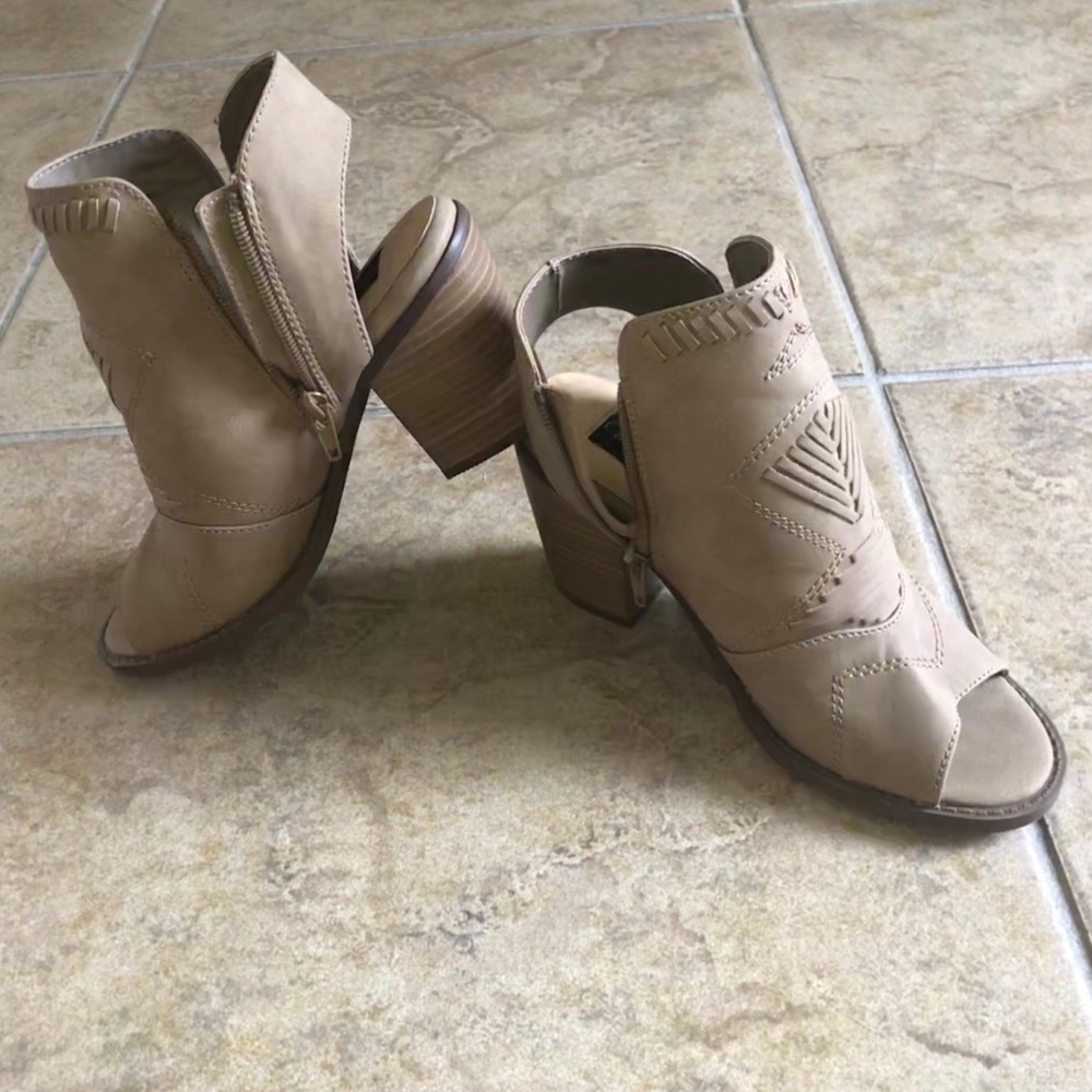 David Aaron Open Toe Booties - image 1